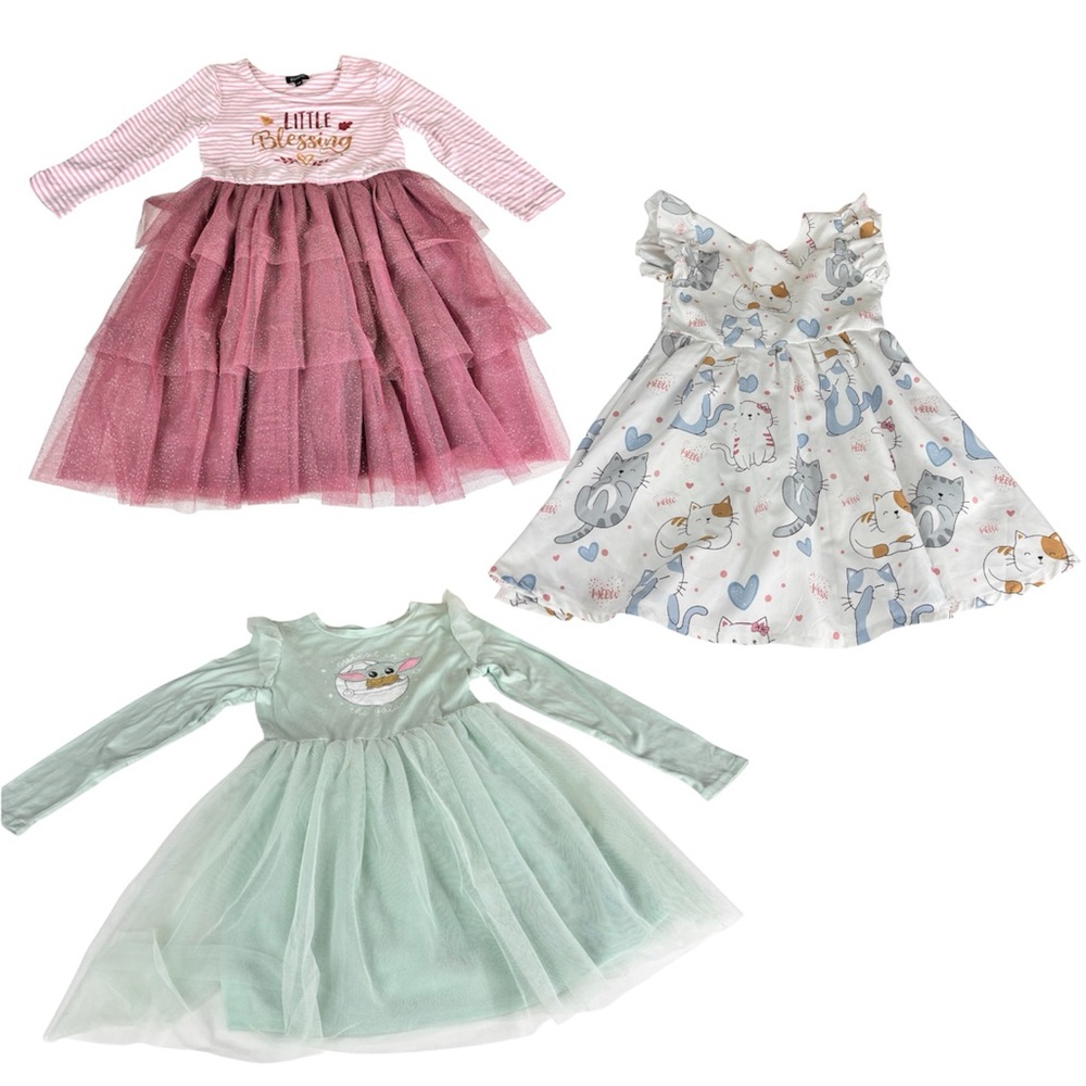 Girls Star Wars Mint Green ,pink striped tutu cats' Dress 6X